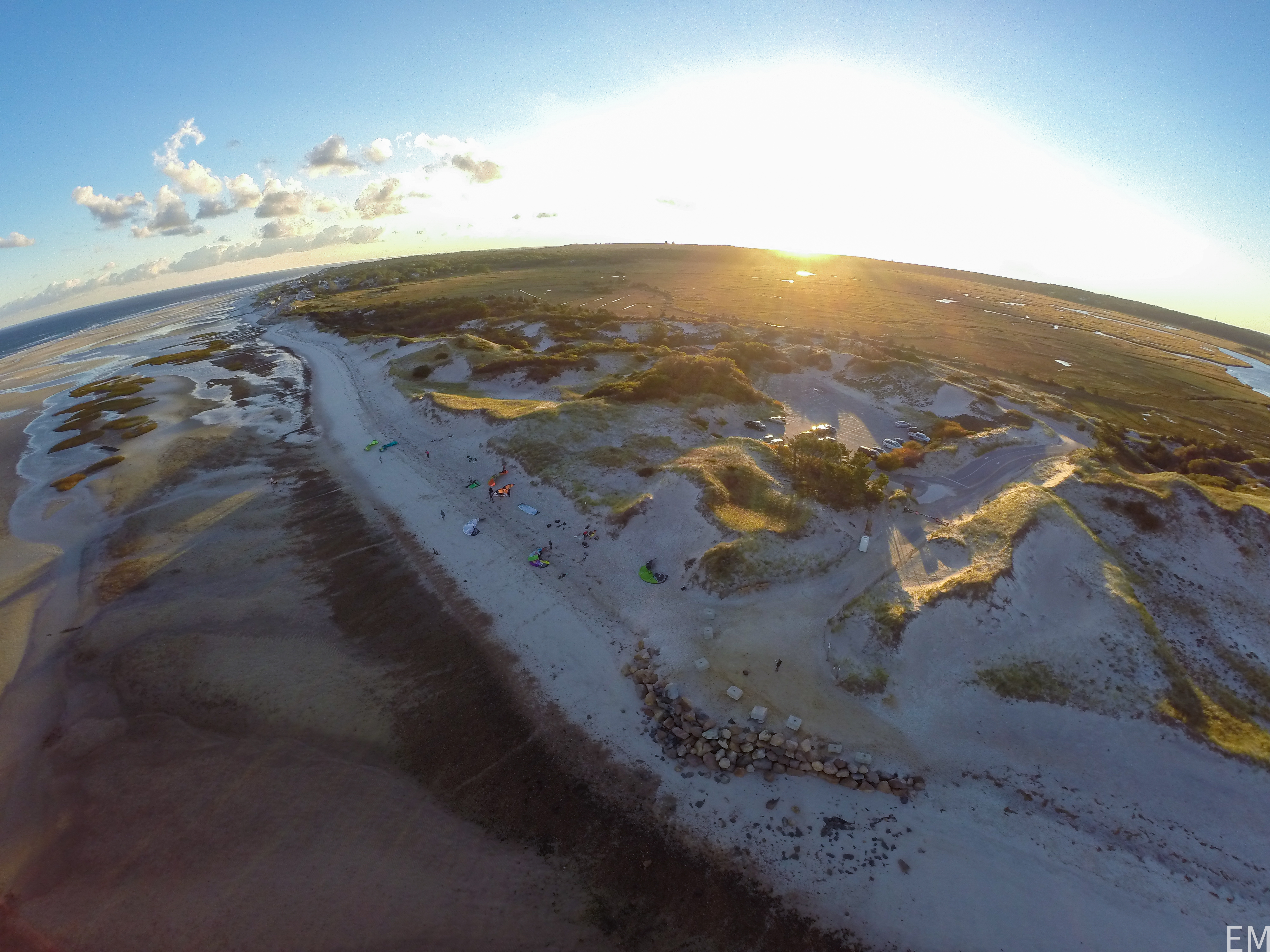 Dunes and ocean at Chapin Memorial on Cape Cod